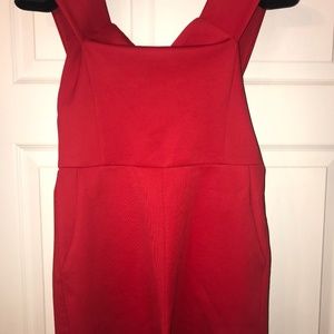 Red Off-Shoulder Romper